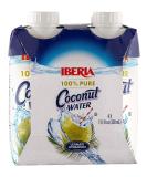 Iberia 100% Natural Coconut Water 11.1 oz (Pack of 4) - Hydrating and Refreshing Drink - Buy Online on GoSupps.com