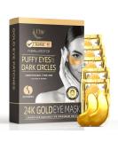 24k Gold Eye Mask - Collagen Under Eye Patches for Dark Circles & Puffiness - 20 Hydrating Eye Patches for Wrinkles & Intense Firming - Buy Online on GoSupps.com
