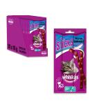 Whiskas Salmon Sticks 28x18g (504g) - Delicious Treats for Cats | International Shipping Available - Buy Online on GoSupps.com