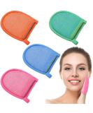 4 Pcs Exfoliating Gloves Set | Facial & Body Scrub Mitts for Deep Cleansing | Skin Exfoliator Tool in 4 Colors - Buy Online on GoSupps.com
