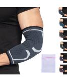 360 RELIEF Compression Elbow Brace Sleeve for Men and Women | Joint Pain Relief Support for Tendonitis, Tennis, Golf, Workout, Weightlifting | Small Grey with Mesh Laundry Bag - Buy Online on GoSupps.com