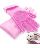 XFly Pet Grooming Gloves & Nursing Shoes for Cats - Bathing & Massaging Tool (Pink) | International Shipping Available - Buy Online on GoSupps.com