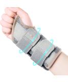 2022 Carpal Tunnel Wrist Brace for Men & Women - Breathable Night Support with 2 Adjustable Straps - Ideal for Tendonitis & Arthritis - Right Hand-Gray S/M - Buy Online on GoSupps.com