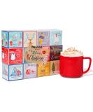Thoughtfully Gourmet 12 Days of Christmas Hot Chocolate Gift Set - Festive Flavors Include Rocky Road, Cookies and Cream, Pumpkin Pie - Set of 12 - Buy Online on GoSupps.com