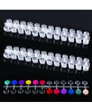 240Pcs Round False Nail Display Tips - Clear Nail Art Color Chart with Adhesive Stickers for Training & Practice - Buy Online on GoSupps.com