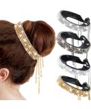 4 Pack Hair Styling Clips Hair Bun Accessories Hair Clips Rhinestone Bun Cover Rhinestone Hair Clips Glitter Claw Hair Clips for Buns Birds Nest Hair Clip Ponytail Holder Hair Accessories for Women - Buy Online on GoSupps.com