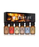 Bonfire Set of 6 Fragrance Oils - Premium Grade Scented Oil - 10ml - Smores, Night Air, Cola, Hot Chocolate, Campfire, Cut Wood - Buy Online on GoSupps.com