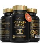 High Strength Vitamin D3 K2 Capsules - 4000 IU D & 100mcg K MK7 - Coconut MCTs for Absorption | 60 Capsules, 2 Month Supply | UK Made & Vegetarian - Buy Online on GoSupps.com
