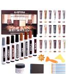Wood Furniture Repair Kit - Set of 39 - Hardwood Floor Repair Kit Wood Filler Furniture Repair Kit Wood Markers Touch Up for Scratch Stain Hole Restore Any Wood Laminate Wooden Door Desk Cabinet - Buy Online on GoSupps.com