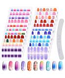 22 Sheets Full Wraps Nail Polish Stickers with Nail File EBANKU Pure Color Shine Flower Self-Adhesive Nail Art Decals Strips Manicure Kits Nail Art Designs for Women Girls - Buy Online on GoSupps.com