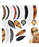 20 Piece Banana Hair Clips | Classic Wire Combs & Fishtail Double Comb for Women - Multi-Colored Styles - Buy Online on GoSupps.com