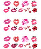 27 Stand Up Valentines Kisses Themed Edible Wafer Paper Cake Toppers Decorations - Buy Online on GoSupps.com