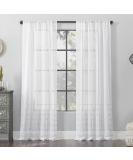 Striped White Sheer Curtain Panel 50x84 - Anti-Dust, Allergy/Pet Friendly - Buy Online on GoSupps.com