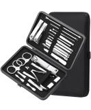 20-Piece Stainless Steel Manicure & Pedicure Kit with Travel Case - Buy Online on GoSupps.com