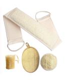 4 PCS Exfoliating Loofah Body Scrubber Set - Natural Luffa Bath Sponge for Deep Clean & Invigorate Skin - Buy Online on GoSupps.com