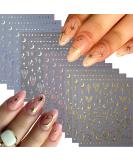 Buy 12 Sheets 3D Star Nail Art Stickers - Self-Adhesive Silver & Gold Moon Decals for Women | Nail Decoration Accessories - Buy Online on GoSupps.com