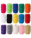 ZEAYEA 3mm x 480 Yards Macrame Cord Set - 15 Rolls Natural Cotton Rope for Crafts, Wall Hanging, Plant Hangers - 4-Strand Twisted Soft Twine String in 15 Colors - Buy Online on GoSupps.com