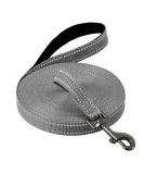 Demigreat Reflective Dog Leash - 3m/5m/10m/15m/20m Robust Training Line with Padded Handle for All Dog Sizes - 50ft Gray - Buy Online on GoSupps.com