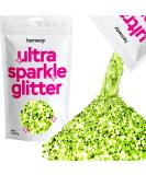 Hemway Extra Chunky Glitter - 100g Lime Green | Cosmetic Safe 1mm | Vibrant Crafting Supplies - International Shipping Available - Buy Online on GoSupps.com