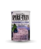 NaturesPlus SPIRU-TEIN Shake - Blueberries & Cream - 1.12 lbs, Spirulina Protein Powder - Plant Based Meal Replacement, Vitamins & Minerals For Energy - Vegetarian, Gluten-Free - 15 Servings - Buy Online on GoSupps.com