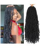 SamBraid 24 Inch 7 Packs Soft Locs Crochet Hair for Natural Butterfly Style - Black Curly Pre Looped Synthetic Braiding (24 Inch, 7Packs, 1B) - Buy Online on GoSupps.com