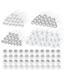 InSowni 128 Pack Silver Pearl Flower Rhinestone Wedding Hair Pins & Clips for Brides & Bridesmaids - Buy Online on GoSupps.com