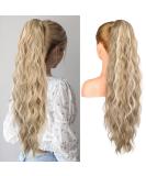 Brikabia 26 Blonde Ponytail Extension - Ash Blonde Synthetic Clip-In Braid for Women | Beachy Style Highlights - Buy Online on GoSupps.com