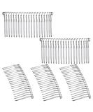 5 Pieces Hair Combs for Women Accessories Metal Bridal Hair Comb 20 Teeth Wedding Veil Comb Decorative for Women Girls Fine Hair(White K) - Buy Online on GoSupps.com