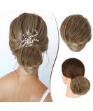 RUWISS HAARTIAL Lang Thin Tousled Updo Bun - Real Hair Hair Tie for Women | 25g Brown & Light Blonde Mix - Buy Online on GoSupps.com