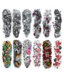 Pinone Full Arm Temporary Tattoo For Man Women L19 xW7 (12 Sheets) - Buy Online on GoSupps.com