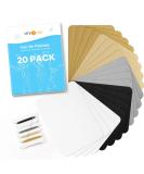 HTVRONT Iron on Patches Kit - 20 Pieces, 3.7x4.9 - Black White Gray Beige Brown Repair & Decorating Fabric Patches - Buy Online on GoSupps.com