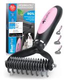 Bluepet Unterwolltoll Dog & Cat Brush for Long Hair | Undercoat Comb & Massage Effect | Medium-Large Size 2.0 Pink - Best for Fur Care - Buy Online on GoSupps.com