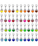 40pcs Crystal Dangle Charms Glass Drop Beads Handmade Pendants for Jewelry Making - Assorted Colors - Buy Online on GoSupps.com