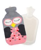 2L Hot Water Bottle with Pink Owl Cover - Large Capacity for Pain Relief - Hot/Cold Compress for Hand, Feet, Neck, Shoulder - Gift for Women, Parents, Children - Buy Online on GoSupps.com