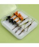 YAZHIDA Fly Fishing Set - Dry Wet & Nymph Flies with Mini Fly Box | Ideal for Crayfish & Stonefly Fishing - International Shipping - Buy Online on GoSupps.com