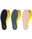 Knixmax 3 Pairs Memory Foam Insoles for Women | Super Soft Shoe Inserts | Cushioned Inner Soles for Sneakers, Slippers, Boots | Black Grey Pink, EU 36-41 - Buy Online on GoSupps.com