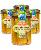 Soldimar Pesasur MSC Alaska Wild Salmon Fillets in Organic Extra Virgin Olive Oil 195g (Pack of 4) - Buy Online on GoSupps.com