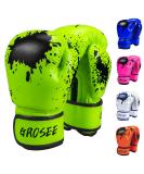 Kids Boxing Gloves 8oz Green - Youth Boys and Girls Training Sparring Gloves for Punching Bag - Kickboxing, Muay Thai, MMA, UFC - Age 6-15 Years - 80-105 lbs - Buy Online on GoSupps.com