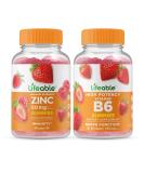 Lifeable Zinc 50mg + Vitamin B6 Gummies Bundle - Gluten Free & GMO Free Chewable Supplement - Buy Online on GoSupps.com