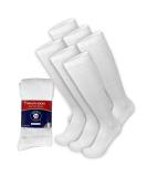 Diabetic Over The Calf Cotton Socks - White (6 Pairs, Men's Shoe Size 10-12) - Buy Online on GoSupps.com