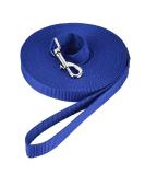 Durable 20m Blue Dog Track Line - Weatherproof Nylon Leash for All Dog Sizes with D-Carabiner & Grip Cushion | International Shipping Available - Buy Online on GoSupps.com