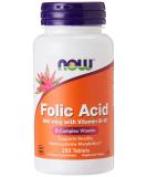 Now Foods Folic Acid 800mcg 250 Capsules - Essential Vitamin for Health and Wellness - Buy Online on GoSupps.com