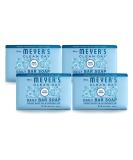 Mrs. Meyer's Rain Water Bar Soap 5.3 oz - Set of 4 Bars with Essential Oils | Body Wash & Hand Soap - Buy Online on GoSupps.com