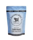 Raging Bull Teriyaki Biltong - Traditional South African Beef Jerky | High Protein & Low Carb Snack | 250g Bag - Buy Online on GoSupps.com