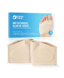 Metatarsal Pads by Insole Clinic  Metatarsalgia Mortons Neuroma Sesamoiditis Pain Relief Ball of Foot Cushions Forefoot Burning Blister Prevention Gel Pads Support Men Women L XL Check Size Chart L Beige - Buy Online on GoSupps.com