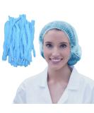 Disposable Bouffant Caps | 24 Inch | Blue | 100 Pack | Head Covers | Hair Nets - Buy Online on GoSupps.com