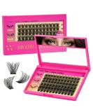 Lash Clusters - 72 Pcs D Curl Eyelash Extensions | Wispy Individual Clusters 10-16mm for DIY Makeup | Thin Band by Sweetheart - Buy Online on GoSupps.com