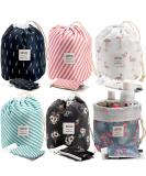 Hedume Set of 6 Travel Makeup Bags with Jewelry Pocket - Waterproof Cosmetic Organizer - Buy Online on GoSupps.com