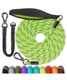 Buy Aystkniet Bungee Drag Line for Dogs | Shock-Absorbing Leash with Padded Handle - 3m 5m 10m 15m 20m 30m Options - Reflective Lockable Hook for Medium & Large Dogs - Green - Buy Online on GoSupps.com