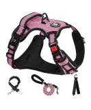 Nestroad Pink Dog Harness for Medium Dogs - Anti-Pull Safety Belt | Size M (Neck 33-43cm Chest 43-64cm) - Comfortable & Padded - Buy Online on GoSupps.com